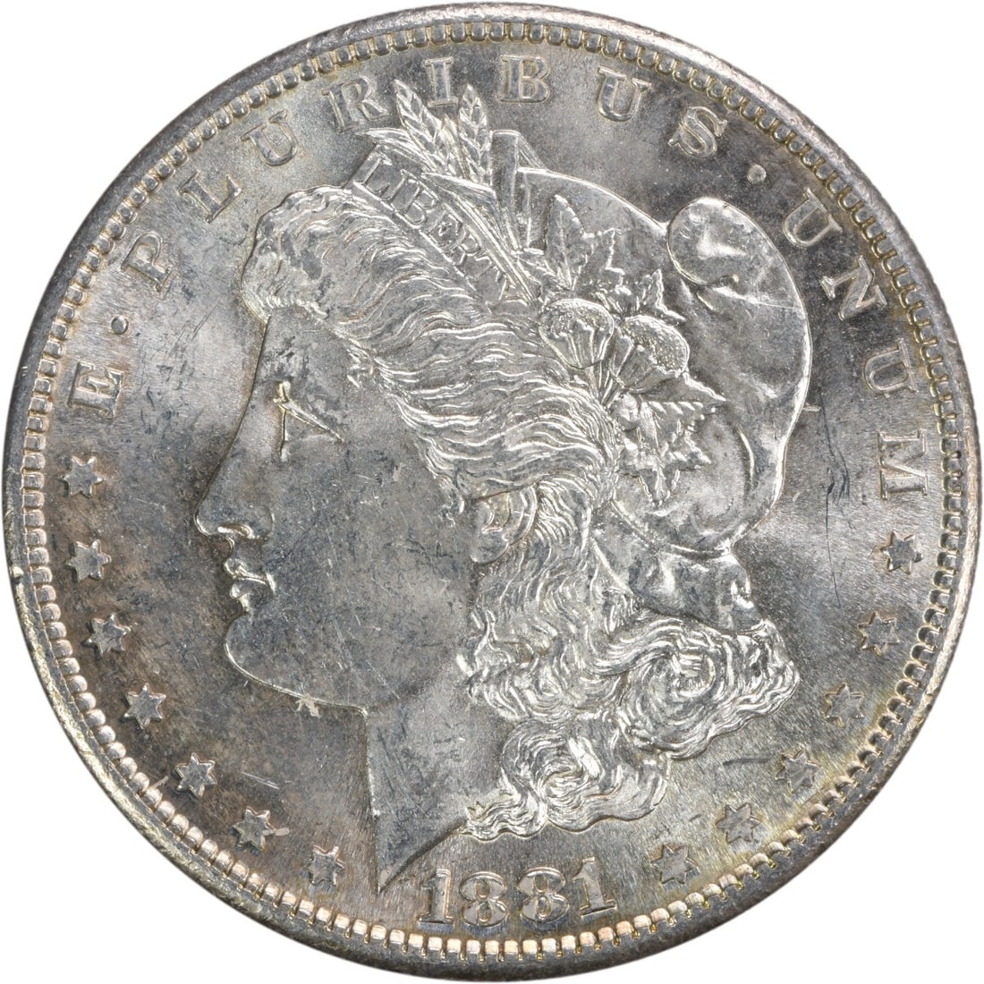 Choice BU 1881-S Morgan Dollar Uncirculated Silver Coin Uncertified: Choice BU 1881-S Morgan Dollar Uncirculated Silver Coin Uncertified This is an 1881-S Morgan Silver Dollar from the United States. The coin is composed of silver and is in Choice Brilliant Uncirculate