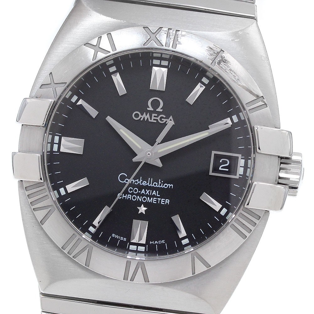 OMEGA Constellation Double Eagle 1501.51 mens automatic date wristwatch: OMEGA Constellation Double Eagle 1501.51 mens automatic date wristwatch Pre-owned Omega Constellation Double Eagle men's wristwatch with automatic movement and date display. This watch features a blac