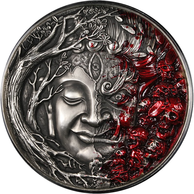 2 oz Silver 2025 Chad Dichotomy of Humanity 10000 Francs Coin With OGP COA (1 of 3)