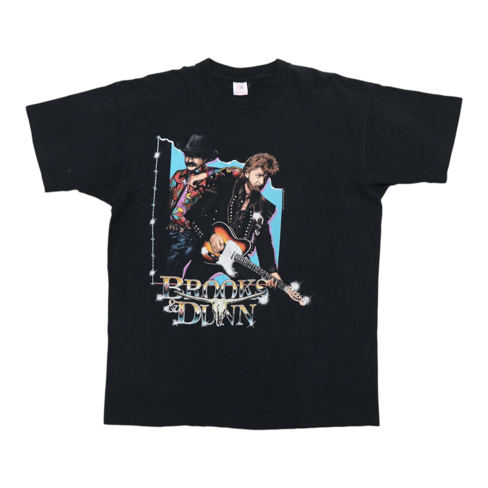 Vintage 1992 Brooks and Dunn Trail Drive Concert Tour Black Cotton Shirt XL (1 of 7)