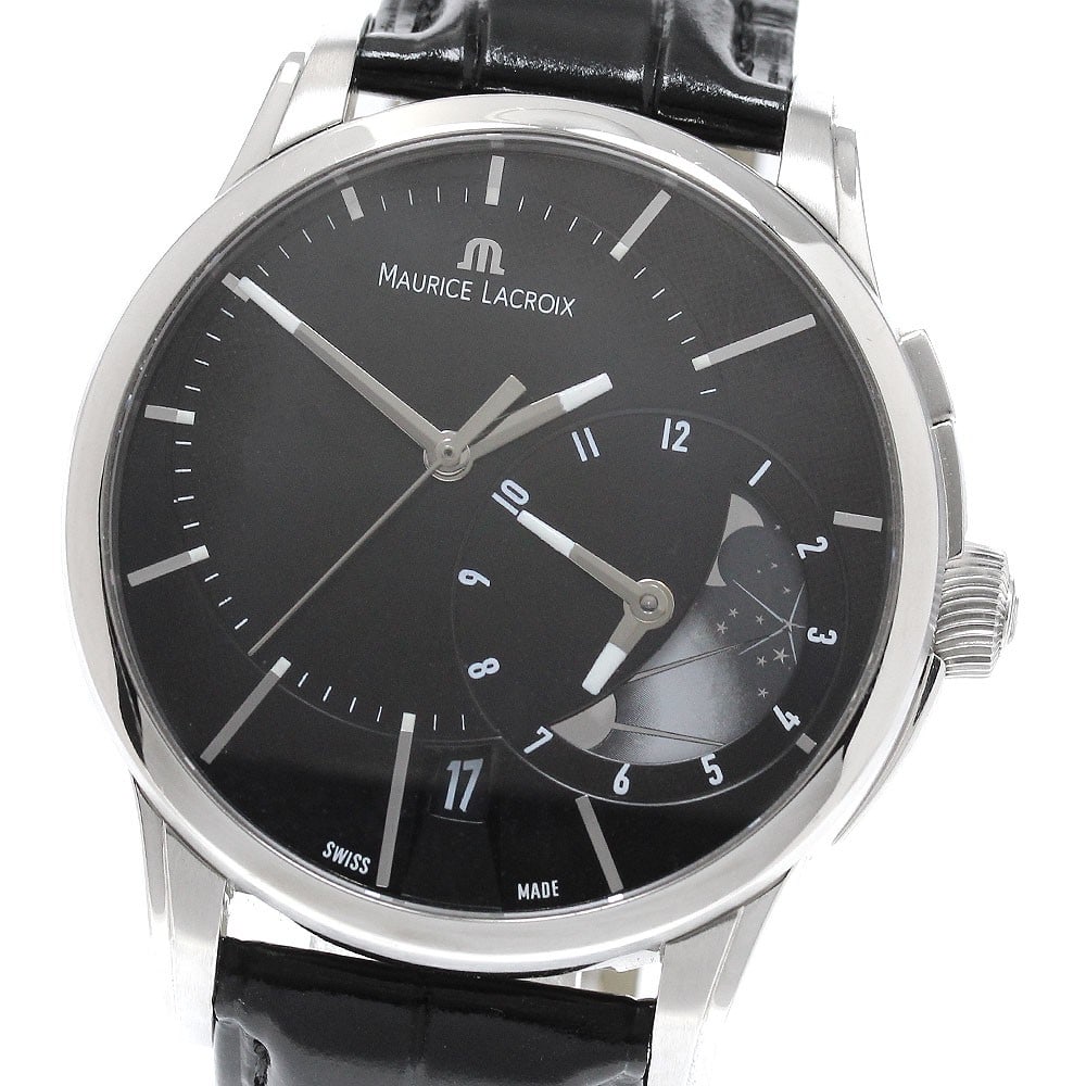 Maurice Lacroix Pontos Off-Center GMT PT6118-SS001-331 Mens Automatic Watch: Maurice Lacroix Pontos Off-Center GMT PT6118-SS001-331 Mens Automatic Watch Maurice Lacroix Pontos Off-Center GMT automatic men's wristwatch, reference PT6118-SS001-331. It is a pre-owned Swiss-made w