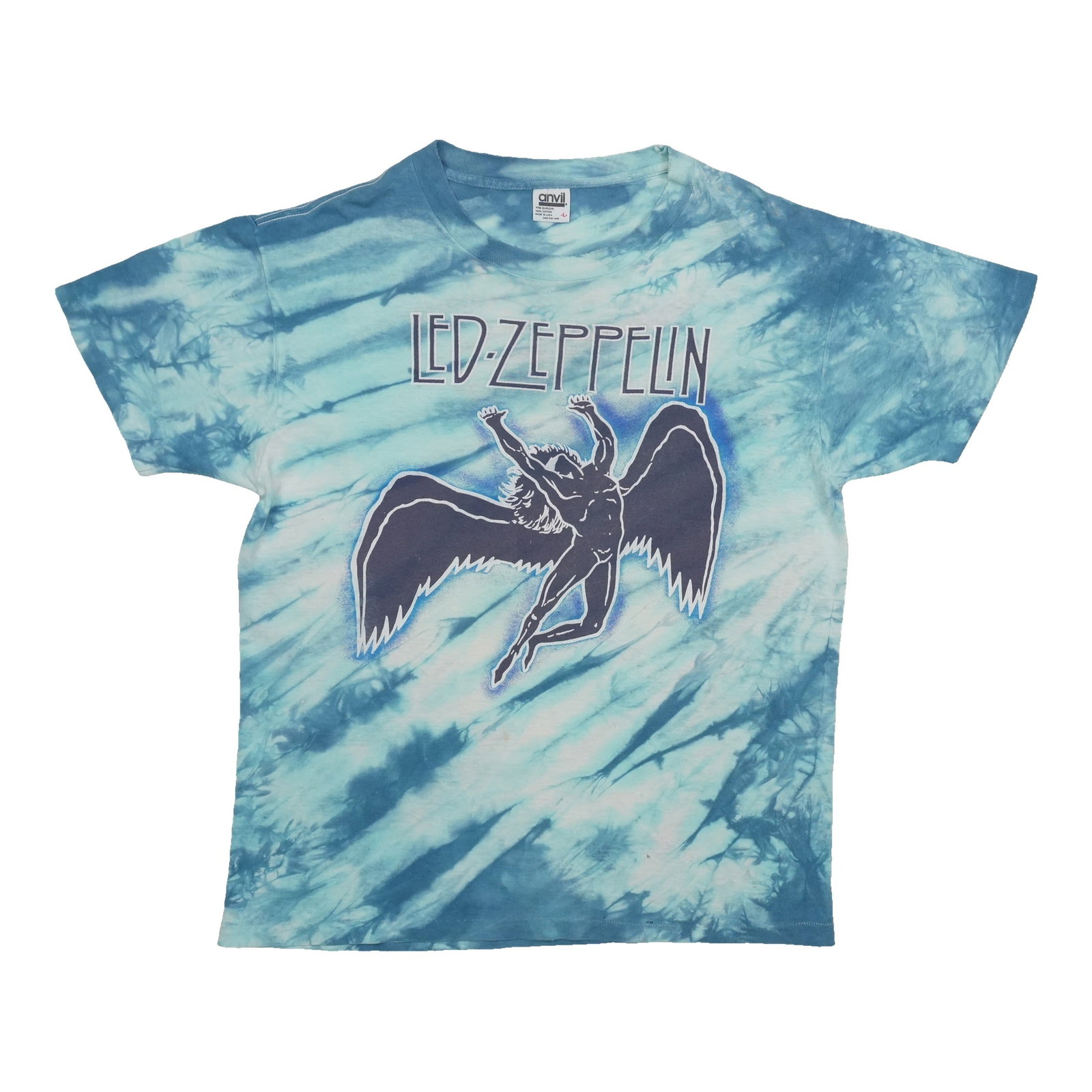 Led Zeppelin Icarus Vintage 1990s Tie Dye Cotton Shirt Large (1 of 8)
