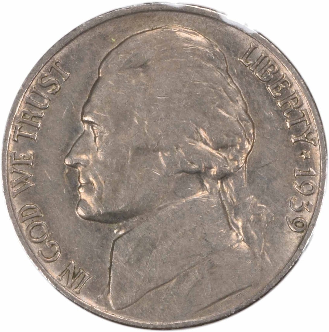 1939 Jefferson Nickel FS-801 AU Uncertified by Felix Schlag: 1939 Jefferson Nickel FS-801 AU Uncertified by Felix Schlag This 1939 Jefferson Nickel is a notable addition for collectors. It is an uncirculated coin that falls under the AU (About Uncirculated) gra
