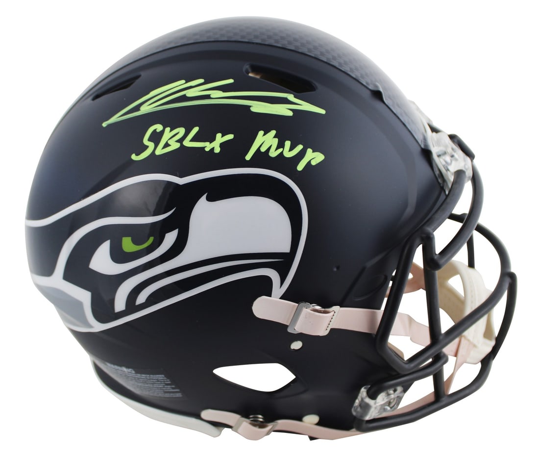 Kenneth Walker III signed Seahawks full size Speed Proline helmet BAS (1 of 3)