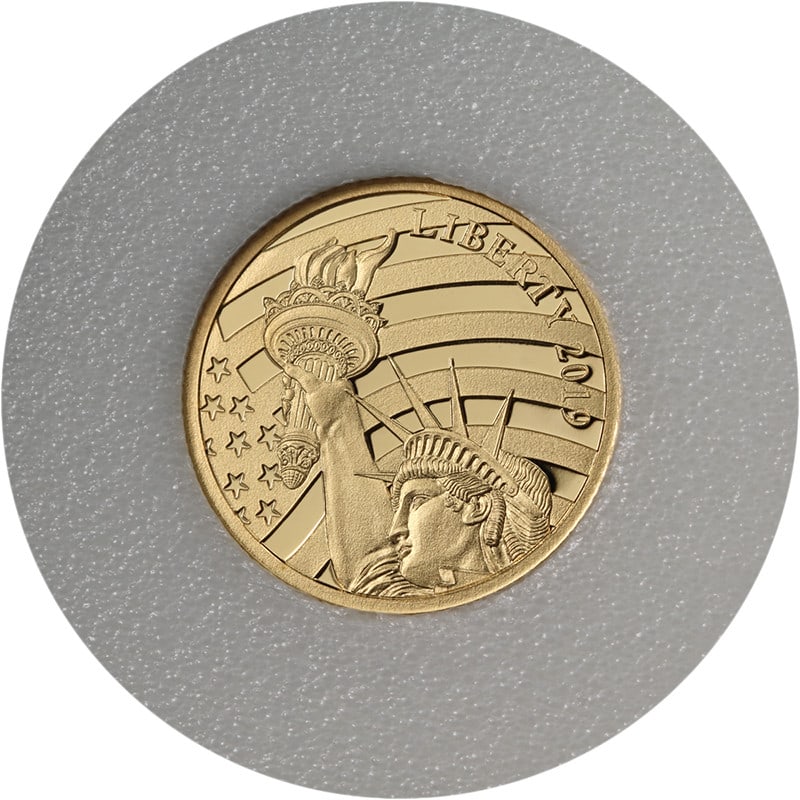 Cook Islands 2019 Statue of Liberty $5 Gold 1/10 Ounce Medallion (1 of 2)