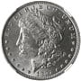 NGC MS64 1887-P Morgan Silver Dollar Blast White: NGC MS64 1887-P Morgan Silver Dollar Blast White Original 1887-P Morgan Silver Dollar certified by NGC as MS64. This uncirculated silver coin is described as blast white with fantastic luster, a nice 