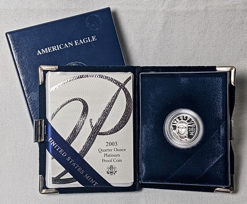 2003 W Platinum American Eagle $25 Proof Coin OGP COA (1 of 3)