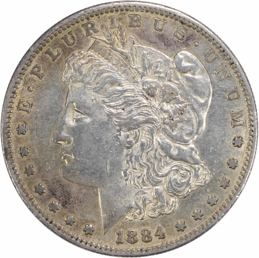 1884-S Morgan Silver Dollar AU Circulated 90% Silver Coin: 1884-S Morgan Silver Dollar AU Circulated 90% Silver Coin This 1884-S Morgan Silver Dollar is a beautiful piece of numismatic history. Struck in 1884 at the San Francisco Mint, this coin features a cl