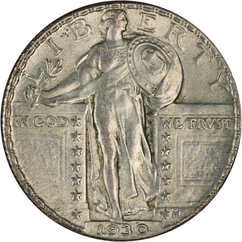 1930 P Standing Liberty Silver Quarter Full Head Uncertified BU: 1930 P Standing Liberty Silver Quarter Full Head Uncertified BU A 1930-P Standing Liberty Quarter with Full Head detail, offered in Nice BU condition. This silver coin is described as uncirculated and