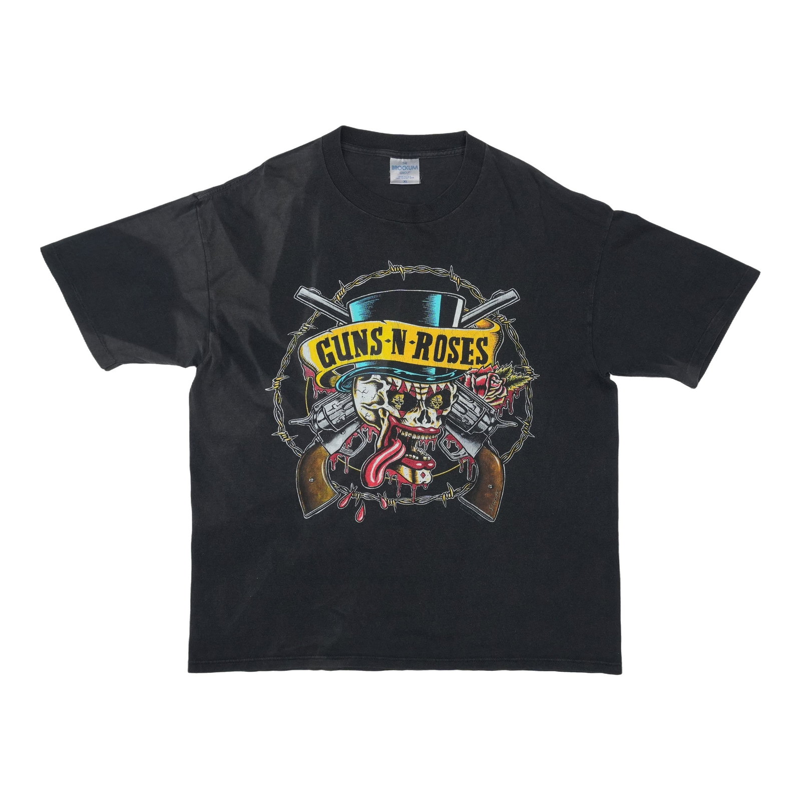 Vintage 1990 Guns N Roses T Shirt Skull Graphic Black XL (1 of 9)