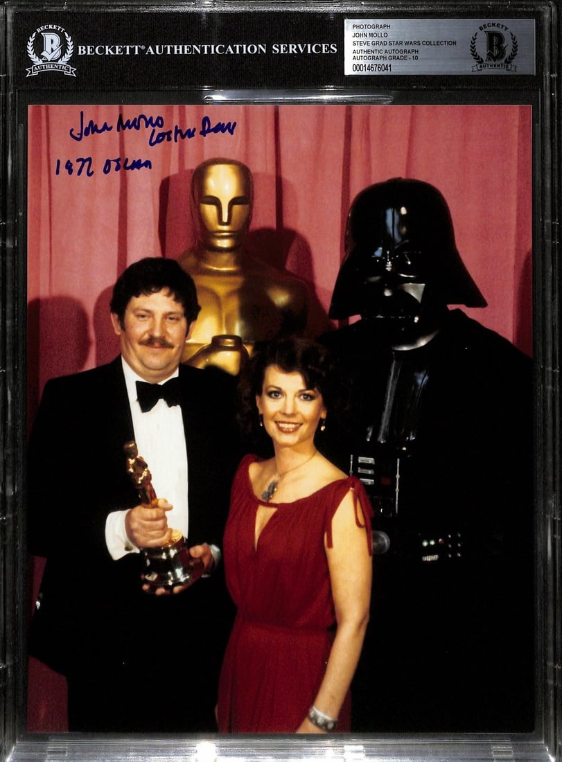 Beckett Slabbed John Mollo 8x10 Signed Star Wars Photo Auto 10 (1 of 1)