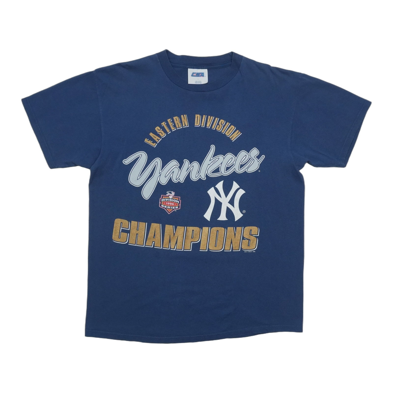 Vintage 1996 Yankees Eastern Division Champions blue cotton shirt (1 of 5)