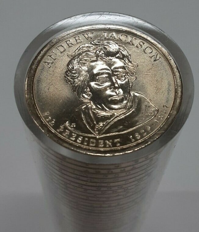 50 Coin Roll Andrew Jackson 2008 P Presidential Dollar Philadelphia (1 of 3)