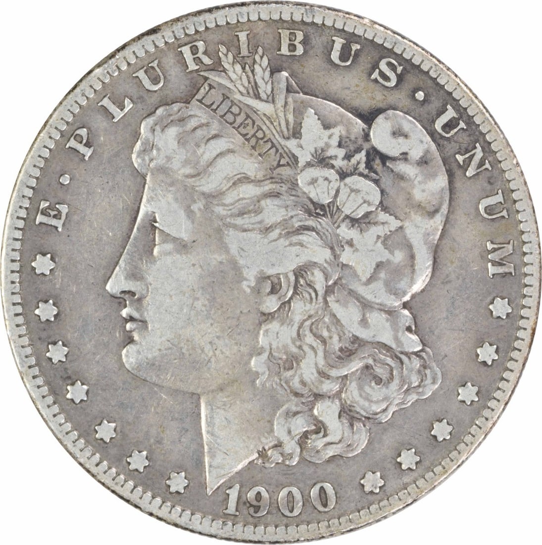 VF 1900 S Morgan Silver Dollar Uncertified $1 Coin: VF 1900 S Morgan Silver Dollar Uncertified $1 Coin Circulated 1900-S Morgan Silver Dollar in VF grade. This pre-owned United States $1 coin is uncertified and struck in silver. Specifications Coin: Mo