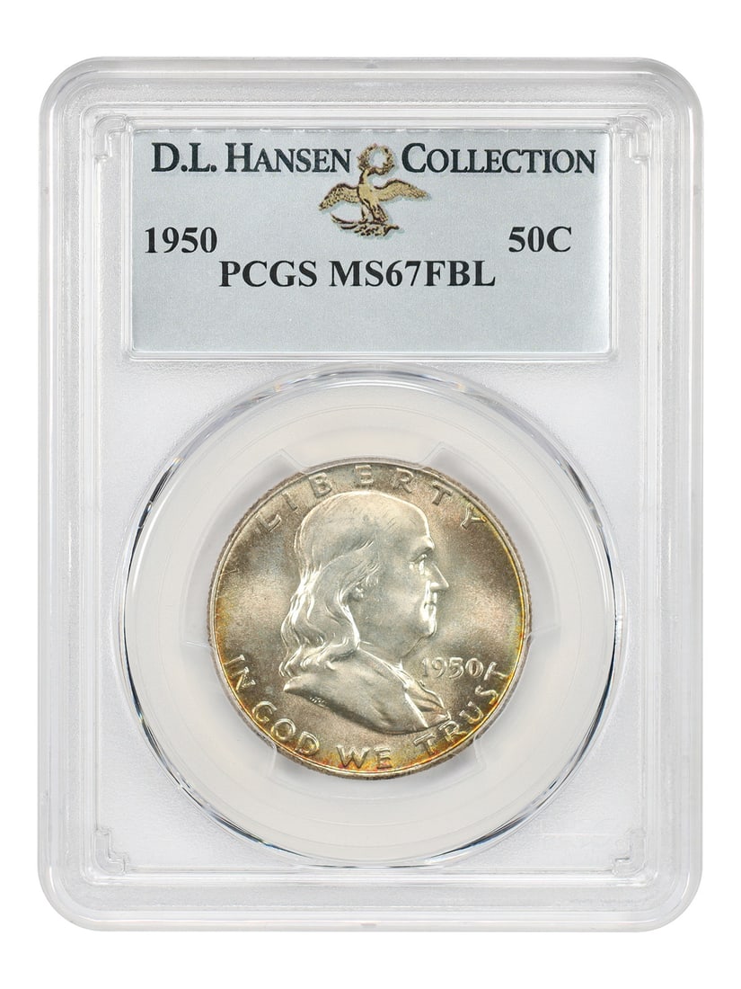 PCGS MS67FBL 1950 Franklin Half Dollar 50C ex D.L. Hansen (1 of 4)