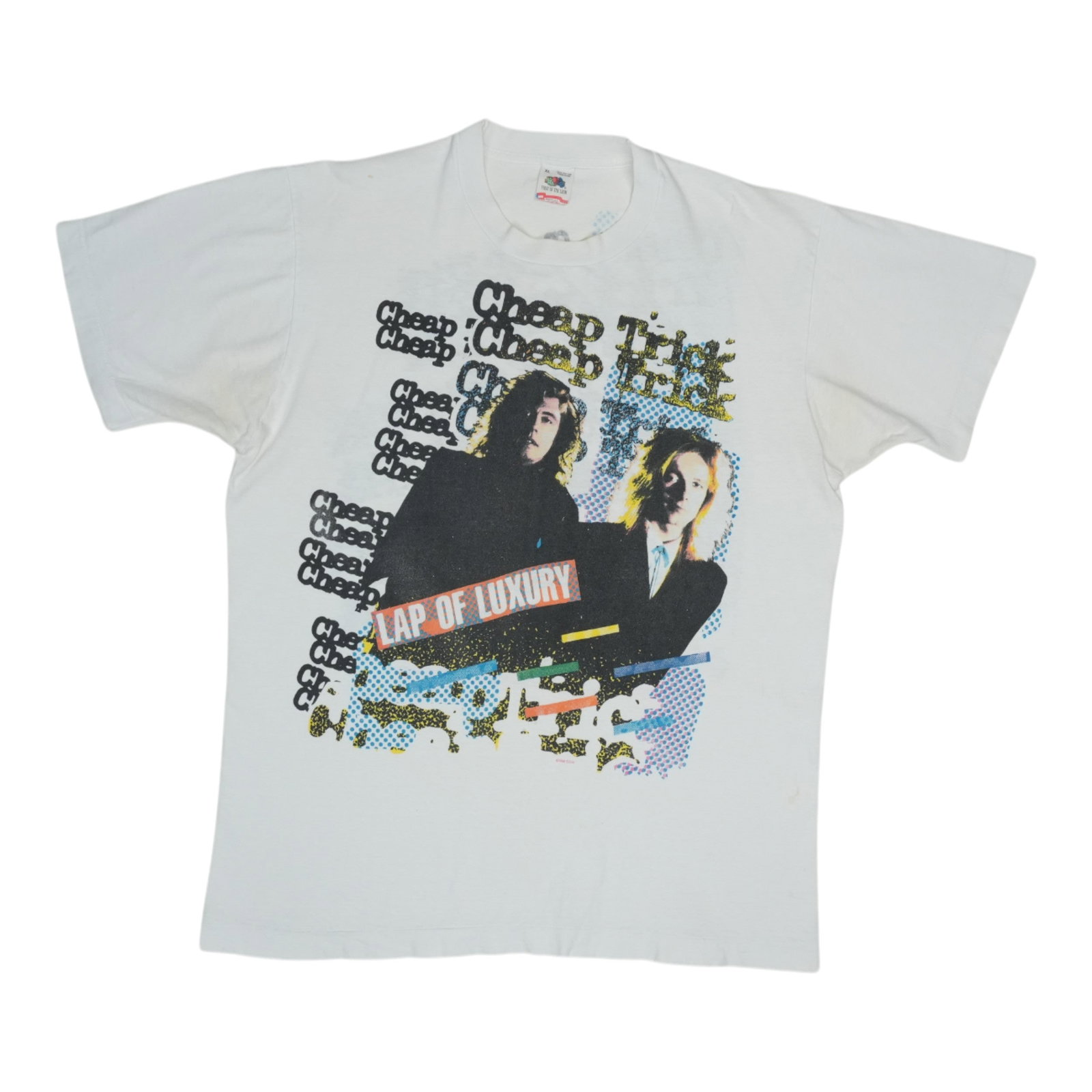 Vintage 1989 Cheap Trick Lap Of Luxury Concert Tour T-Shirt White XL (1 of 12)