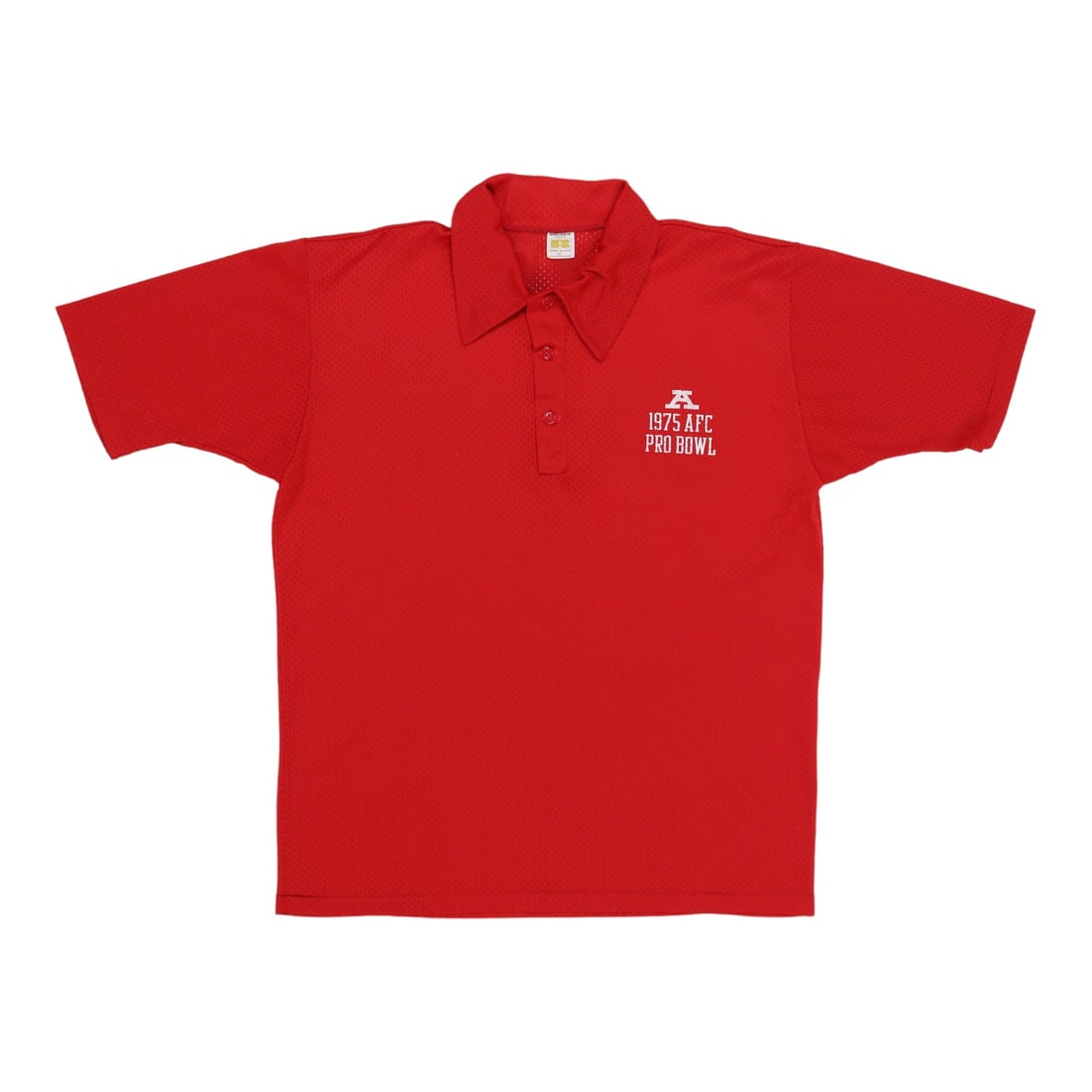 Vintage 1975 AFC NFL Pro Bowl Red Nylon Shirt Extra Large: Vintage 1975 AFC NFL Pro Bowl Red Nylon Shirt Extra Large This is an original vintage 1975 AFC Pro Bowl NFL shirt, featuring both front and back graphics. The shirt is made of 100% nylon and comes in 