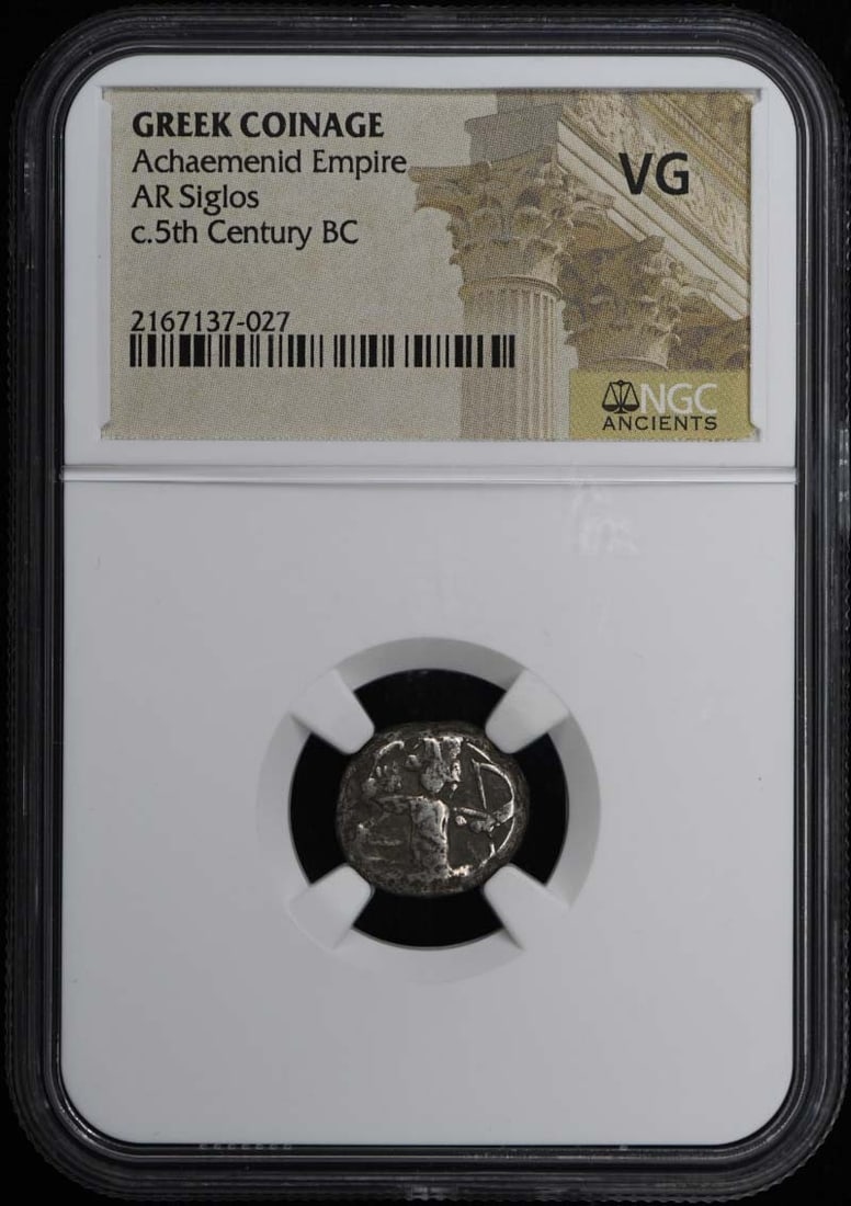 NGC VG8 Achaemenid Empire AR Siglos Greek Coin (1 of 2)