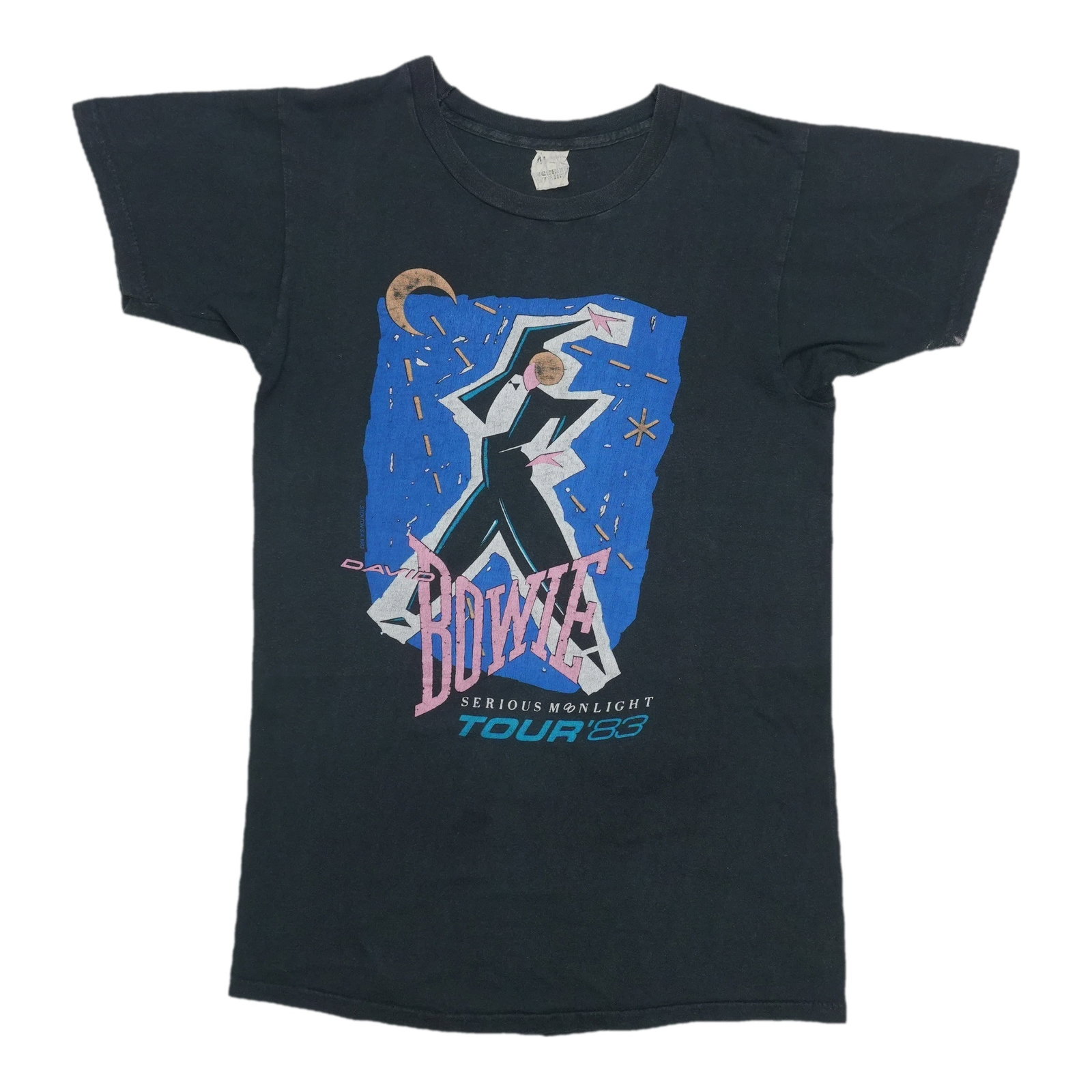 Vintage 1983 David Bowie concert tee black cotton (1 of 7)