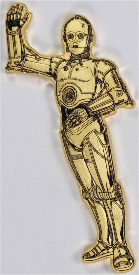 2025 Niue Star Wars C-3PO Gilded $2 Proof .999 Silver OGP: 2025 Niue Star Wars C-3PO Gilded $2 Proof .999 Silver OGP Pre-owned 2025 Niue $2 Star Wars C-3PO coin with a gilded finish, struck in .999 silver in proof condition. Includes original government packa