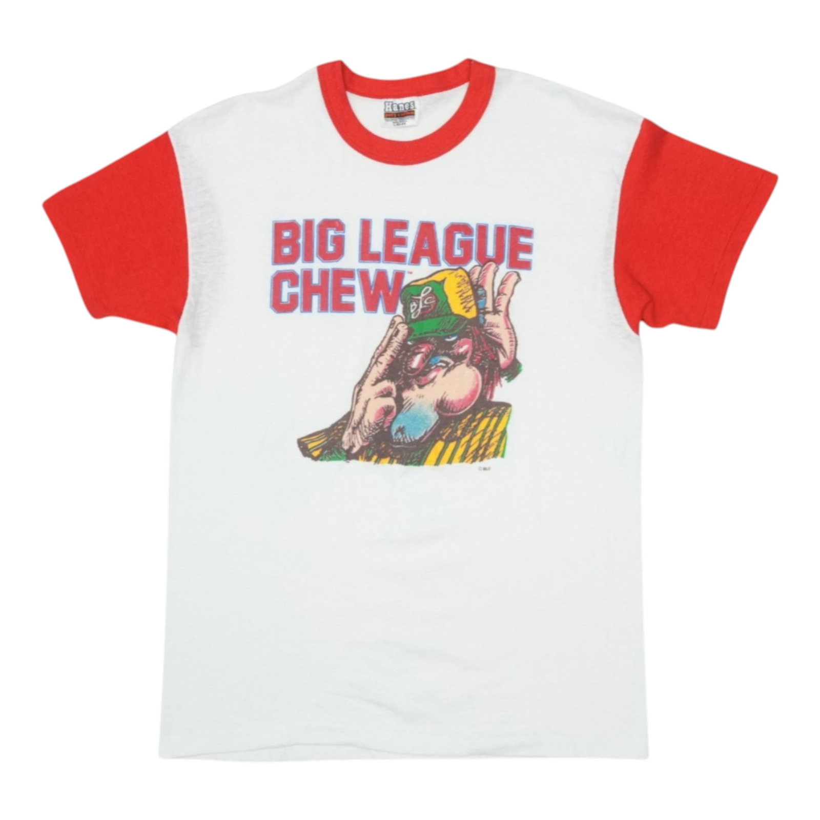 Vintage 1980s White Big League Chew Poly Cotton Shirt Large (1 of 4)