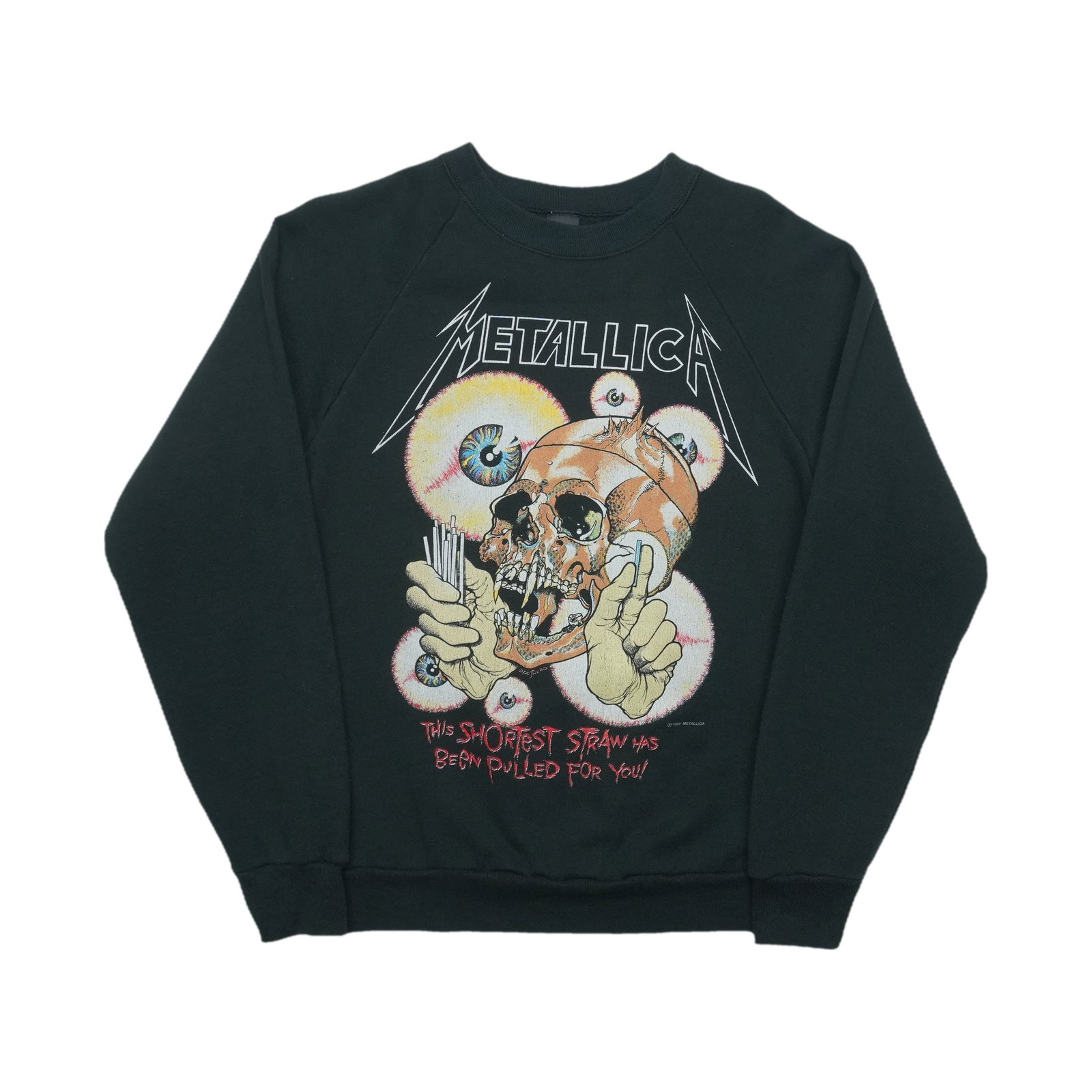 Vintage Metallica Shortest Straw Black Crewneck Large (1 of 5)