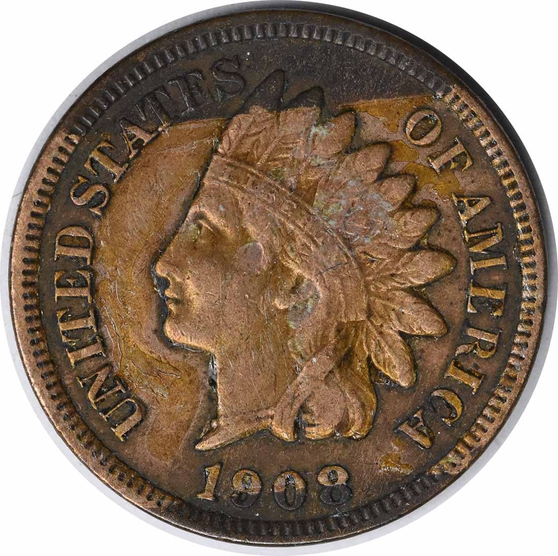 1908-S Indian Head Small Cent Copper VF Uncertified: 1908-S Indian Head Small Cent Copper VF Uncertified This is a 1908-S Indian Head Cent from the United States, featuring a copper composition. The coin is circulated and graded as Very Fine (VF), with 
