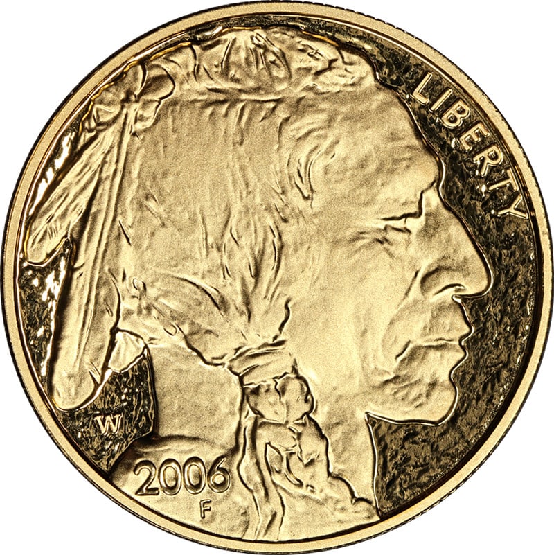 2006-W $50 Buffalo Gold Proof Coin with OGP and COA: 2006-W $50 Buffalo Gold Proof Coin with OGP and COA This 2006-W Buffalo Gold $50 Proof coin is composed of .9999 fine gold and was minted in West Point. It comes in its original government packaging (