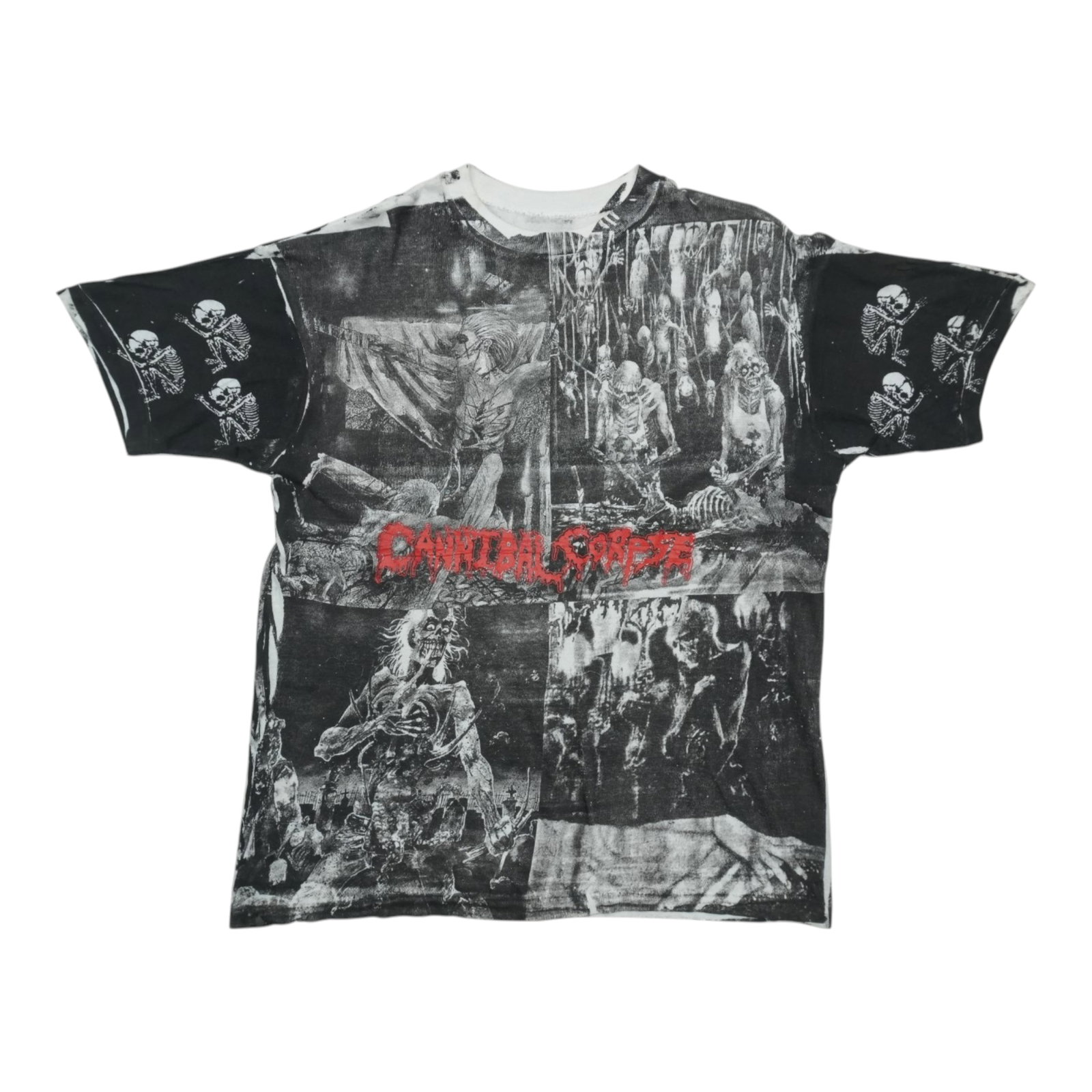 Vintage 1990s Cannibal Corpse Tie Dye Cotton Graphic Band Shirt XL (1 of 3)