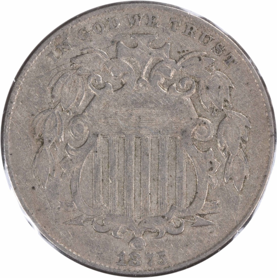 1875 Shield Nickel DDO FS-103 Uncertified Coin by Longacre: 1875 Shield Nickel DDO FS-103 Uncertified Coin by Longacre This 1875 Shield Nickel features a distinctive design by James Barton Longacre, showcasing the unique characteristics of the era. With a comp