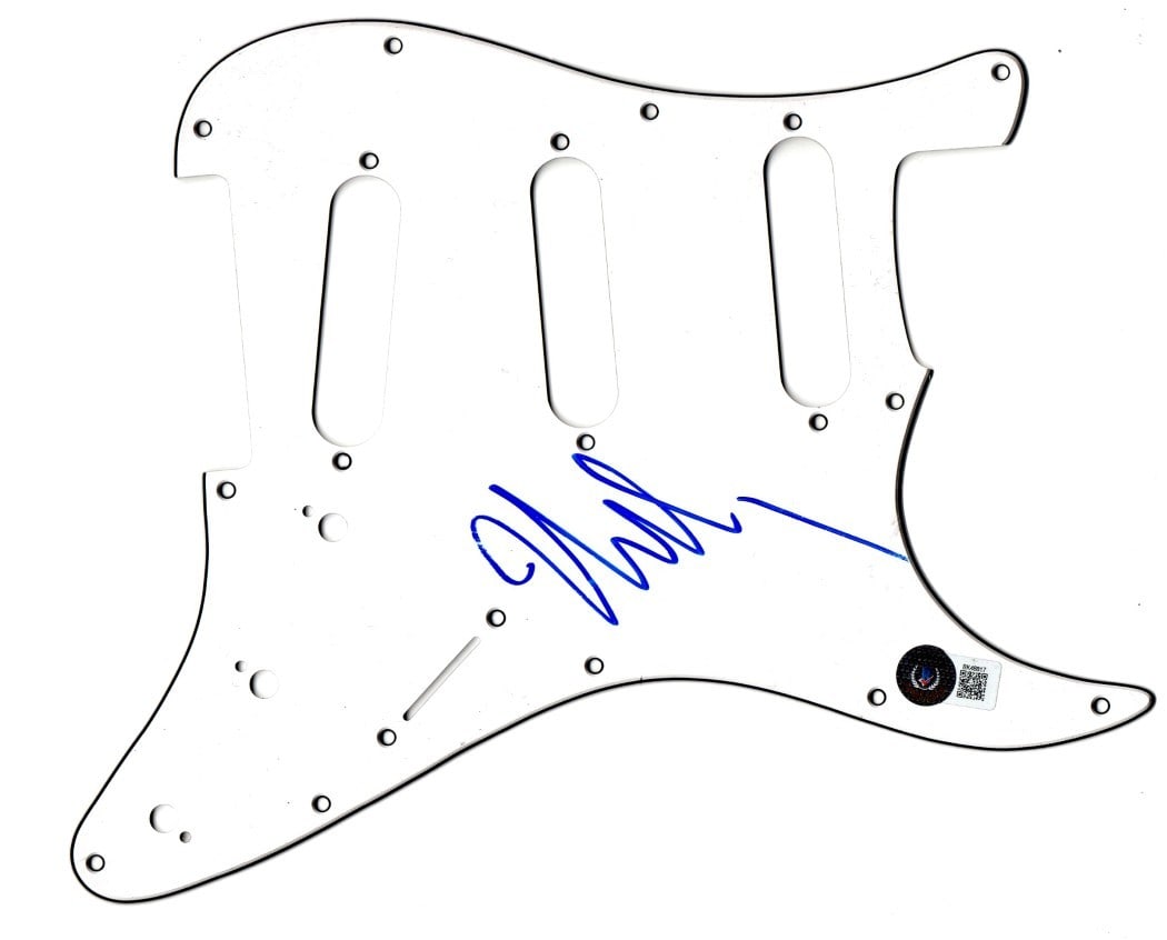 John Densmore Autographed Guitar Pickguard The Doors Beckett Authenticated: John Densmore Autographed Guitar Pickguard The Doors Beckett Authenticated Own a piece of music history with this authentic John Densmore signed guitar pickguard, showcasing the signature of the legen