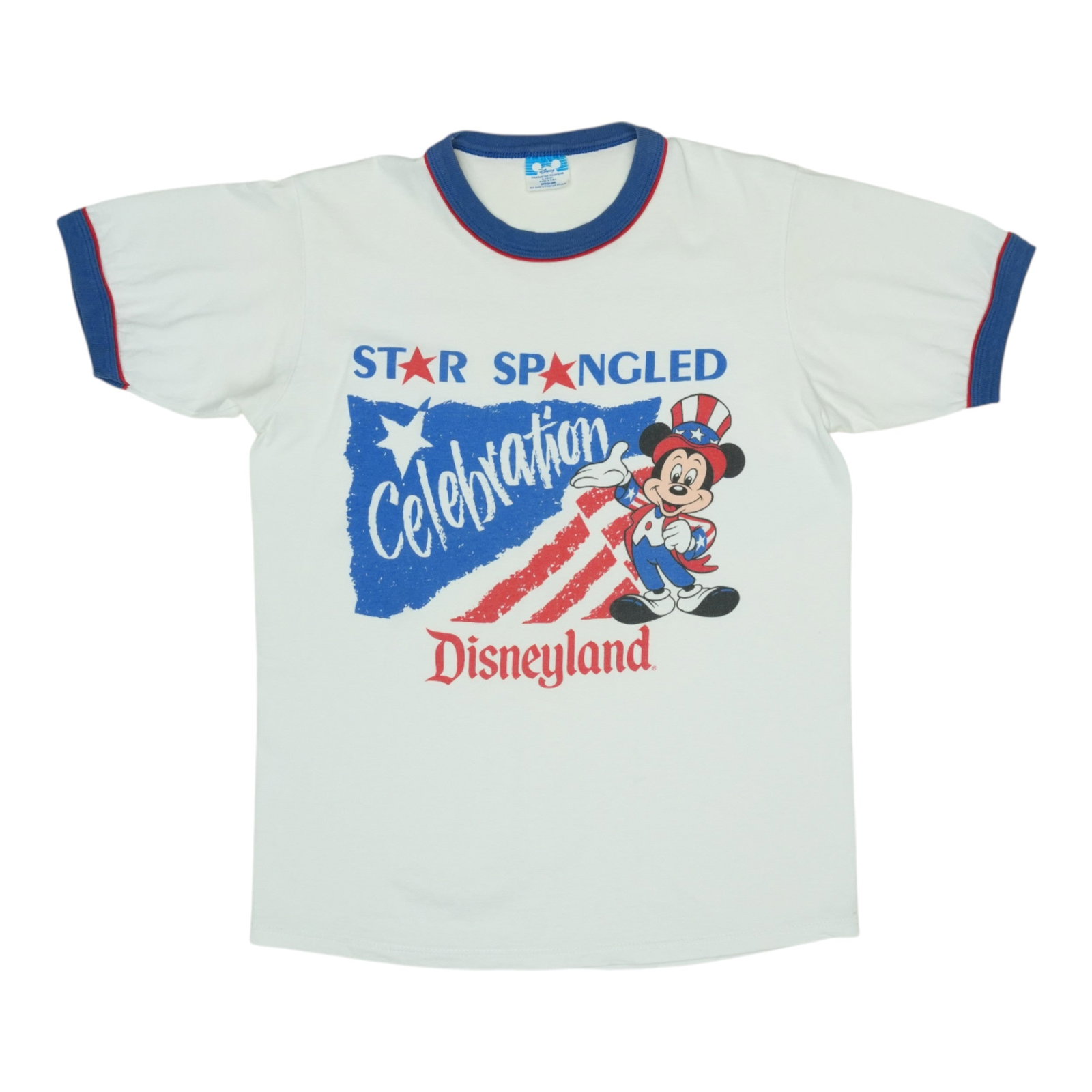 Vintage 1980s Mickey Mouse Star Spangled Celebration Cotton Shirt (1 of 6)