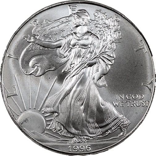 1996 NGC MS69 Silver Eagle Dollar Brown Label (1 of 3)