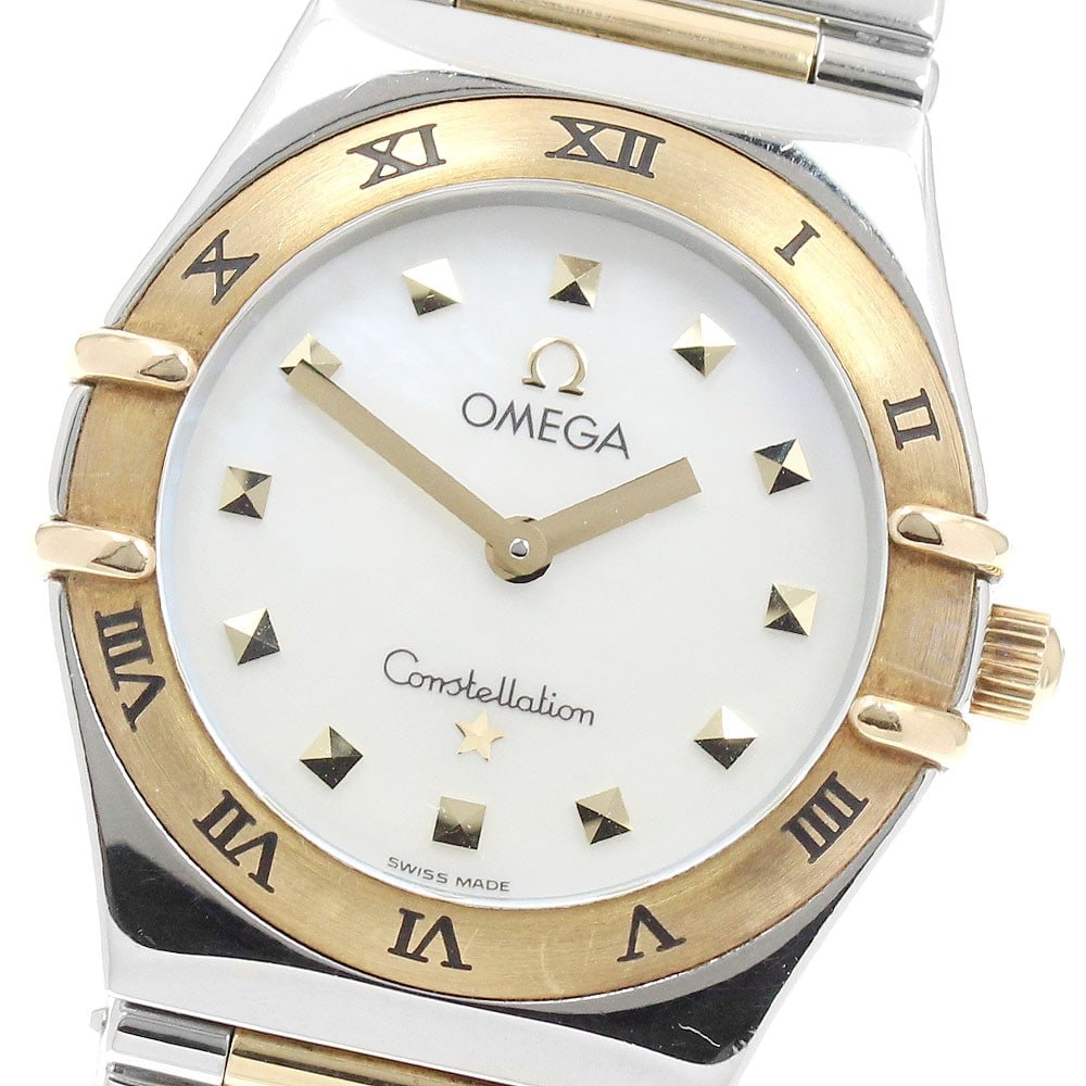 OMEGA Constellation My Choice 1371.71 Women's Quartz Wristwatch: OMEGA Constellation My Choice 1371.71 Women's Quartz Wristwatch Pre-owned OMEGA Constellation My Choice quartz women's wristwatch with a white mother-of-pearl dial. This watch-only piece features a st