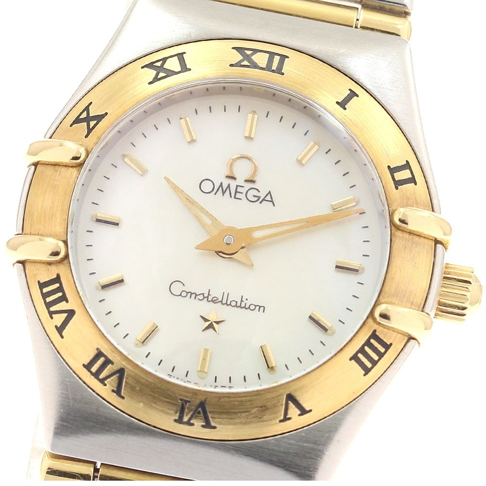 OMEGA Constellation Mini 1262.70 Women's Quartz Wristwatch: OMEGA Constellation Mini 1262.70 Women's Quartz Wristwatch Omega Constellation Mini women's wristwatch, reference 1262.70, with a quartz movement and white mother-of-pearl dial. This pre-owned Swiss-m