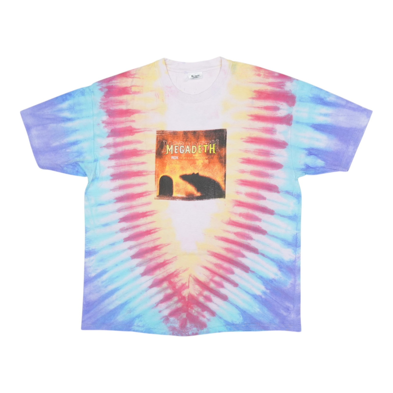 Vintage 1998 Megadeth Jambo-Freakin-Ree Tie Dye Cotton Concert T-Shirt XL: Vintage 1998 Megadeth Jambo-Freakin-Ree Tie Dye Cotton Concert T-Shirt XL This is an original vintage 1998 Megadeth Jambo-Freakin-Ree tie dye concert shirt featuring both front and back graphics. It i