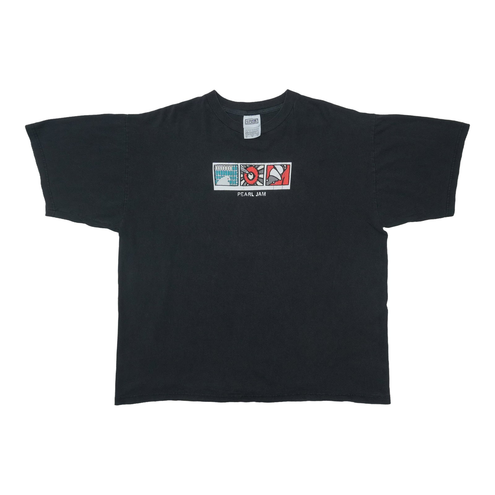 Vintage Pearl Jam 1996 US concert tee XL black: Vintage Pearl Jam 1996 US concert tee XL black This is an original vintage 1996 Pearl Jam US Tour shirt. It is not a modern reproduction, offering authentic memorabilia from the band's 1990s tour. The