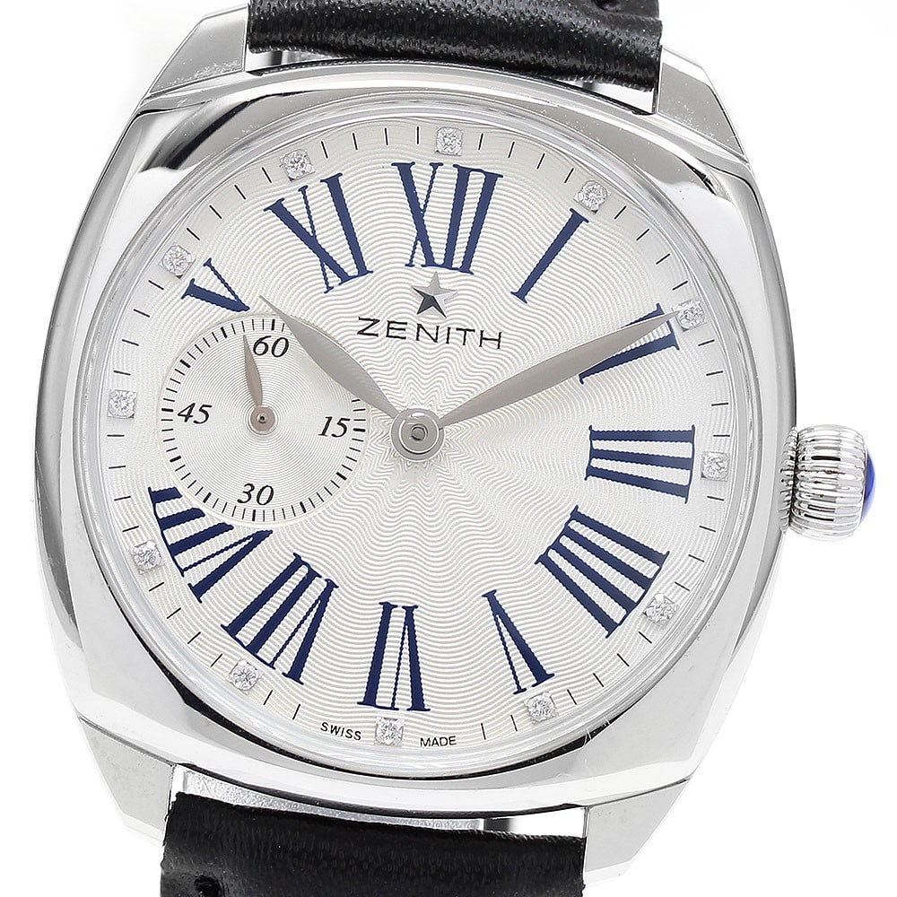 ZENITH Heritage Star 03.1970.681 Womens Automatic Diamond Watch: ZENITH Heritage Star 03.1970.681 Womens Automatic Diamond Watch Pre-owned Zenith Heritage Star women's automatic wristwatch with a silver dial and small seconds display. This Swiss-made watch features