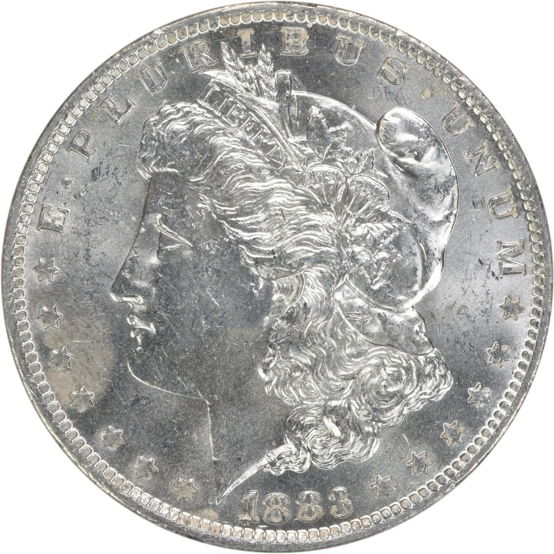 Uncirculated 1883 O Morgan Silver Dollar Choice BU Uncertified US Coin: Uncirculated 1883 O Morgan Silver Dollar Choice BU Uncertified US Coin This is a pre-owned 1883-O Morgan Silver Dollar from the United States. The coin is uncirculated and has been graded as Choice Br