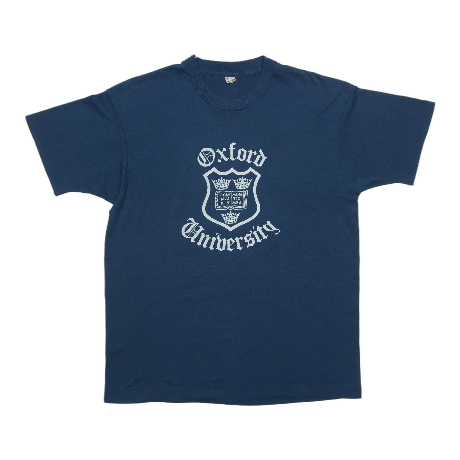 Vintage 1980s Oxford University Blue PolyCotton Shirt XL (1 of 4)