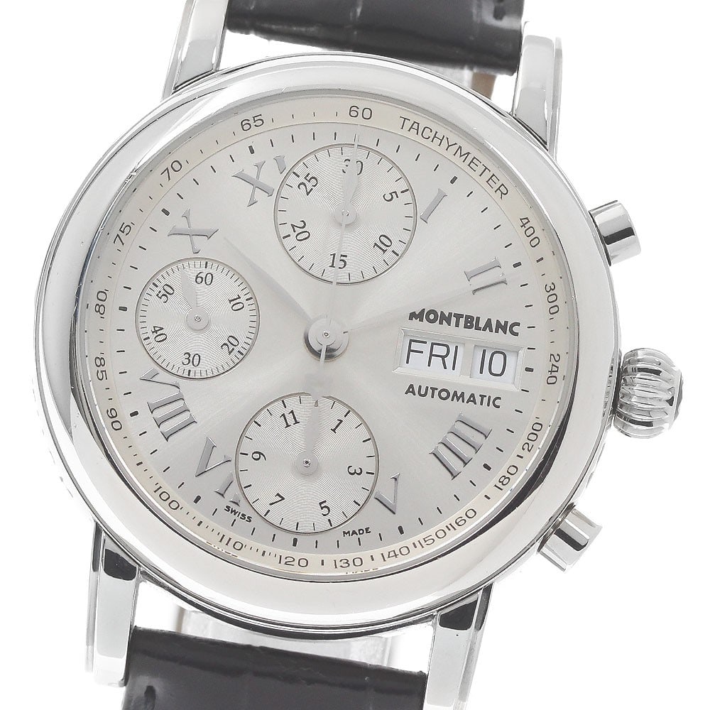 Montblanc Meisterstuck 7016 mens automatic chronograph day date watch (1 of 6)