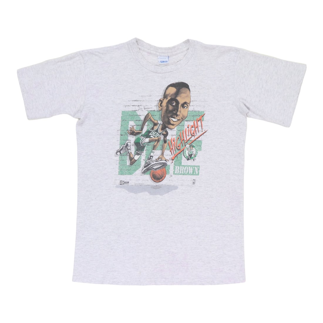 Vintage 1990s Dee Brown Boston Celtics Gray Cotton T-Shirt (1 of 11)