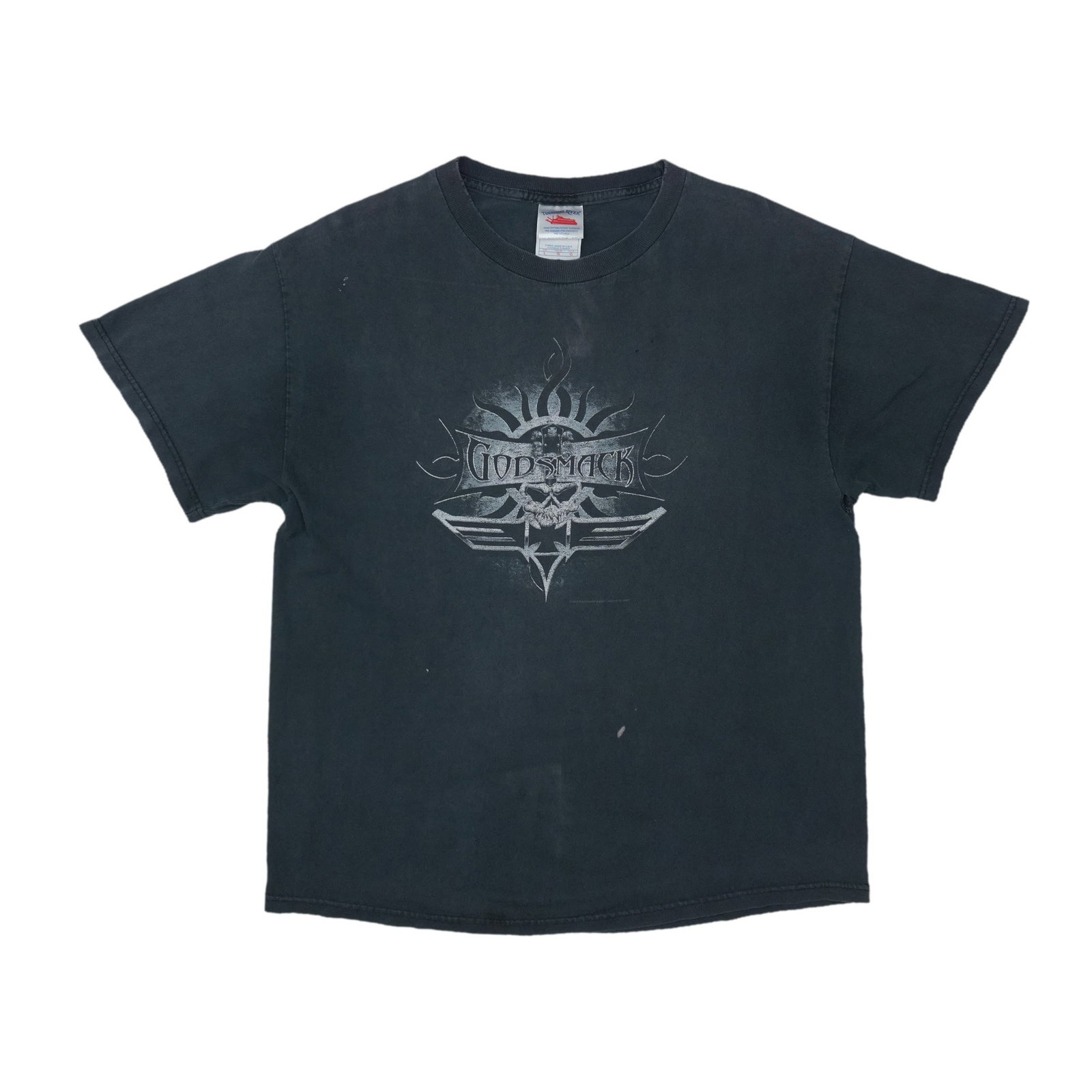 Vintage 2003 Godsmack Smack This black cotton tour T shirt: Vintage 2003 Godsmack Smack This black cotton tour T shirt Original vintage 2003 Godsmack Smack This Tour Shirt. This true vintage shirt is in worn condition with discoloration on the front lower body
