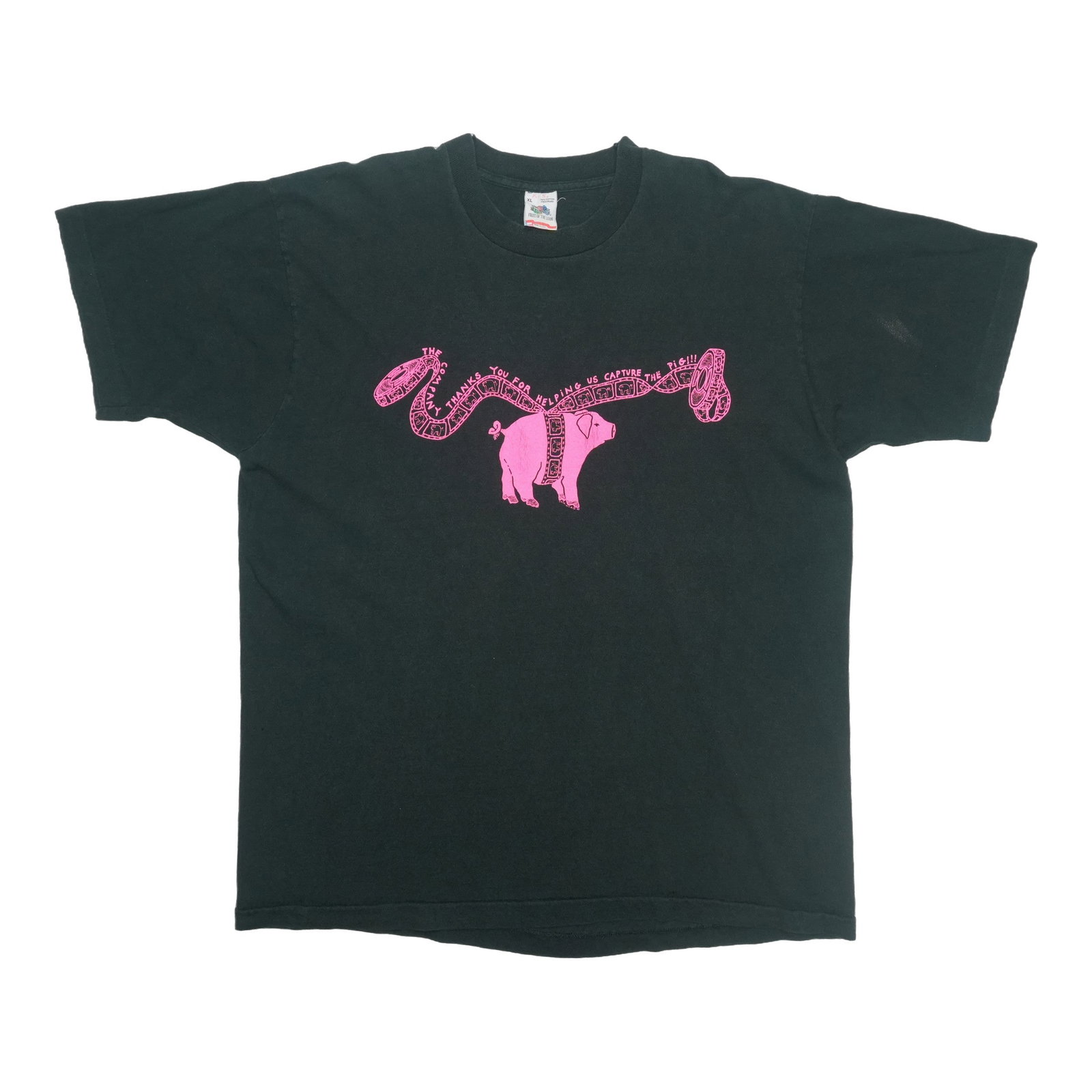 Vintage 1987 Pink Floyd black cotton tour tee XL: Vintage 1987 Pink Floyd black cotton tour tee XL This is an original vintage 1987 Pink Floyd The Movie World Tour shirt, not a modern reproduction. The shirt is made from 100% cotton and features a bl