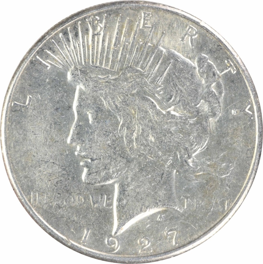 United States 1927 S Peace Dollar Silver $1 AU Uncertified: United States 1927 S Peace Dollar Silver $1 AU Uncertified 1927-S Peace Silver Dollar in About Uncirculated (AU) grade. This pre-owned coin is an uncertified, circulated example struck in silver and i