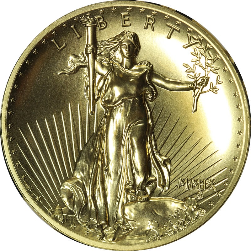 NGC MS70 2009 Gold $20 Ultra High Relief Double Eagle Castle Autograph: NGC MS70 2009 Gold $20 Ultra High Relief Double Eagle Castle Autograph Original 2009 Ultra High Relief Gold $20 Double Eagle certified by NGC and graded MS70. This uncirculated gold coin features supe