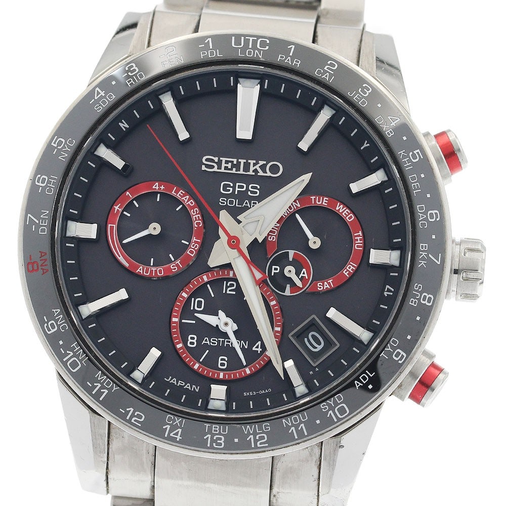 SEIKO Astron SBXC017 5X53-0AF0 Shohei Ohtani 2019 Limited Watch: SEIKO Astron SBXC017 5X53-0AF0 Shohei Ohtani 2019 Limited Watch Pre-owned Seiko Astron Shohei Ohtani 2019 Limited Edition men's wristwatch, made in Japan. It features a black dial, ceramic and stainle
