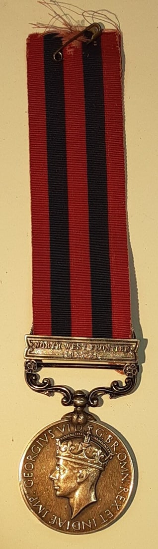 Sterling Silver Medal British India NW Frontier 1937-1939 With Bar (1 of 9)