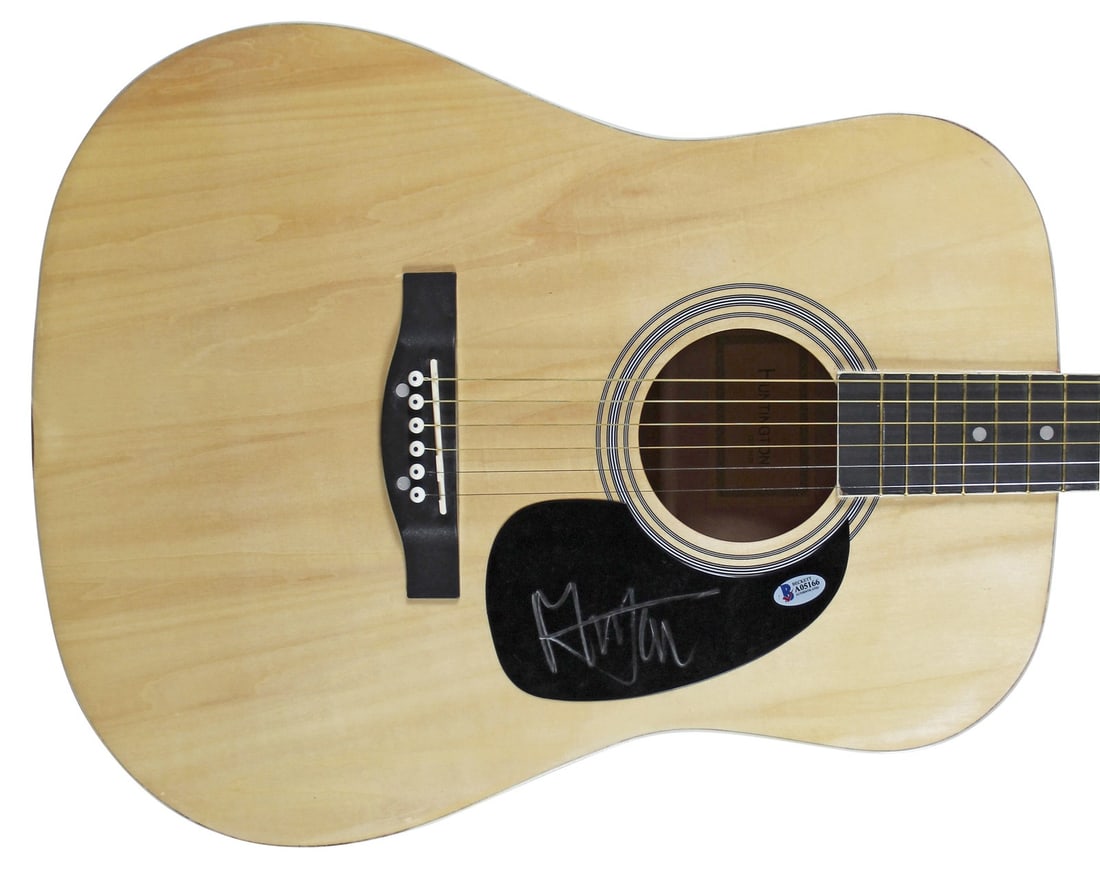 Natural Acoustic Guitar Signed by Mick Jagger with Beckett COA (1 of 10)