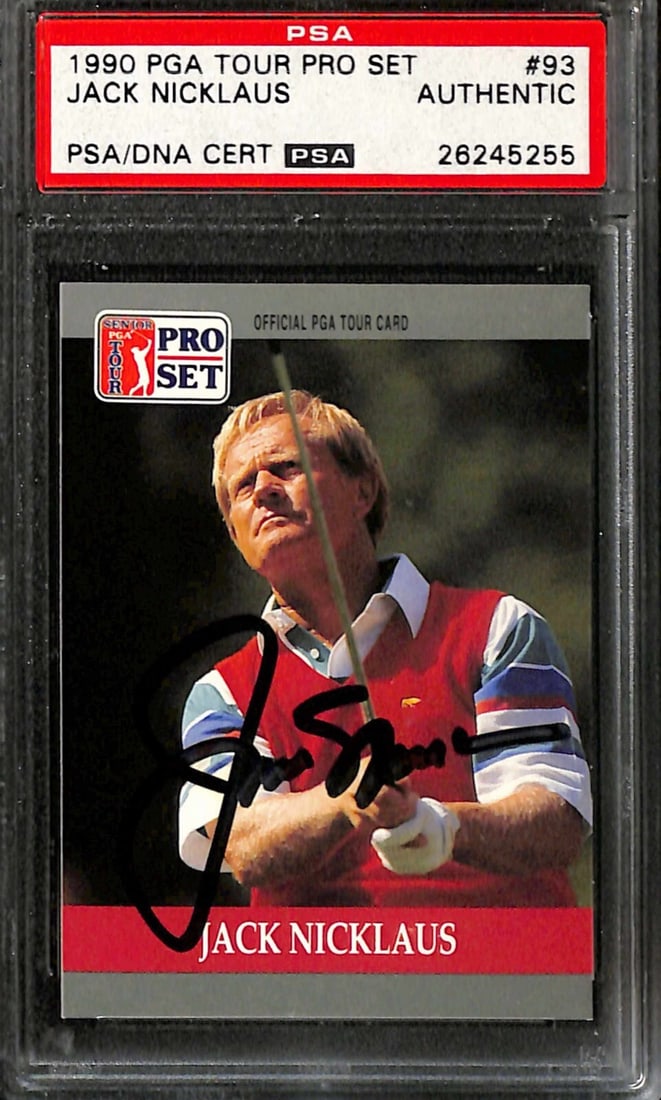 PSA DNA Authenticated Jack Nicklaus 1990 Pro Set PGA Tour #93 Card (1 of 1)
